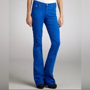 RAG & BONE Designer Denim Elephant Bell Jeans Cobalt Mid Rise Flare Size 29